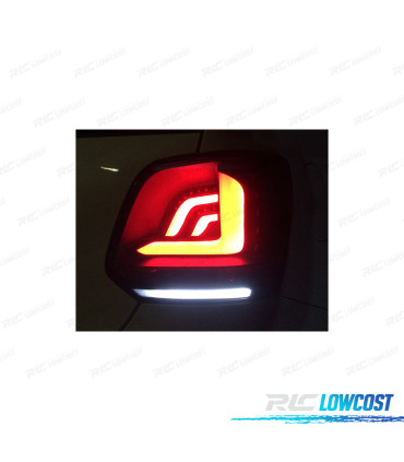 FEUX ARRIÈRE POUR VOLKSWAGEN VW POLO 6R 09-14 HATCHBACK DYNAMIQUE CARDNA NOIR FUMÉ