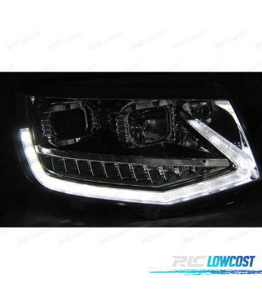 PHARES POUR VOLKSWAGEN VW T6 15-19 TRU DRL AVEC CLIGNOTANTS À LED DYNAMIQUES CRISTAL