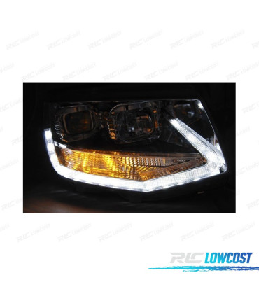 PHARES POUR VOLKSWAGEN VW T6 15-19 DRL TRU CHROMÉS