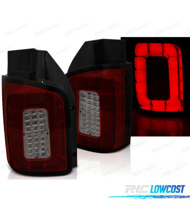 FEUX ARRIÈRE VOLKSWAGEN VW T6 15-19 LED BAR ROUGE FUMÉ