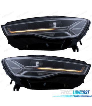 PHARES AUDI A6 4G C7 FACELIFT 15-18 MATRIX DESIGN CLIGNOTANT LED DINAMIQUES