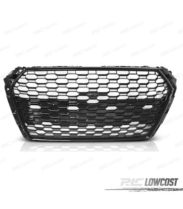 CALANDRE AUDI A4 B9 15-19 LOOK RS4 NOIR BRILLANT