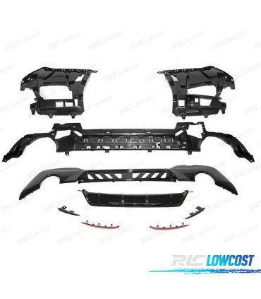 PARE-CHOCS ARRIÈRE BMW G20 19-22 LOOK PERFORMANCE NOIR BRILLANT PDC