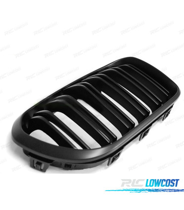 CALANDRES BMW F20 F21 LCI 15-19 DOUBLE LAME NOIR MAT