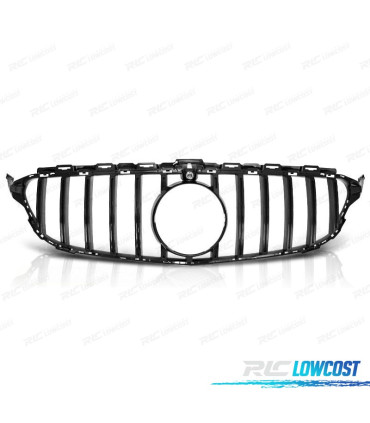 CALANDRE MERCEDES CLASSE C W205 18-21 LOOK GTR NOIR BRILLANT