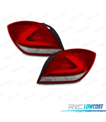 FEUX ARRIÈRE OPEL ASTRA H GTC 05-10 CARDNA LED ROUGE ARGENT TRANSPARENT