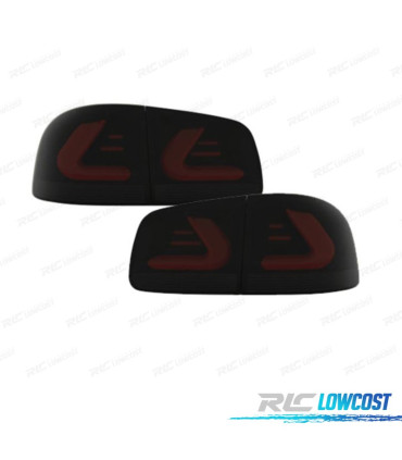 FEUX ARRIÈRE VOLKSWAGEN VW TOUAREG I 7L 02-10 CARDNA LED NOIR FUMÉ