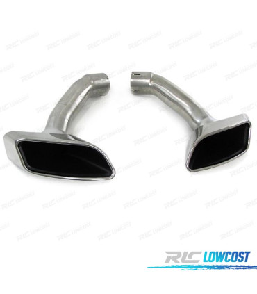 EMBOUTS D'ÉCHAPPEMENT BMW X6 E71 08-14 LOOK M CHROMÉ + CADRE D'ÉCHAPPEMENT