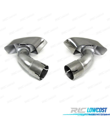 EMBOUTS D'ÉCHAPPEMENT BMW X6 E71 08-14 LOOK M CHROMÉ + CADRE D'ÉCHAPPEMENT