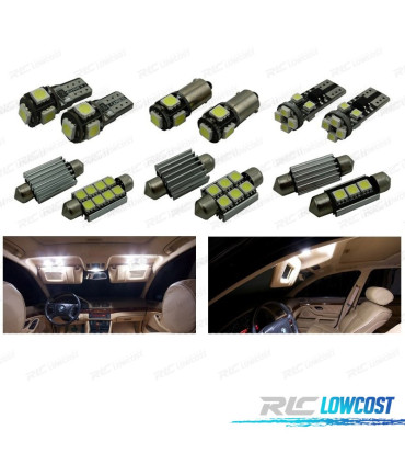 KIT 19 AMPOULES LED INTÉRIEUR BMW E39 5 SÉRIE BERLINE 520I 535I 525I 528I 530I 540I M5 96-03
