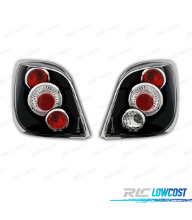 FEUX ARRIÈRE POUR FORD FIESTA MK3 89-95 FOND NOIR
