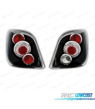 FEUX ARRIÈRE POUR FORD FIESTA MK3 89-95 FOND NOIR