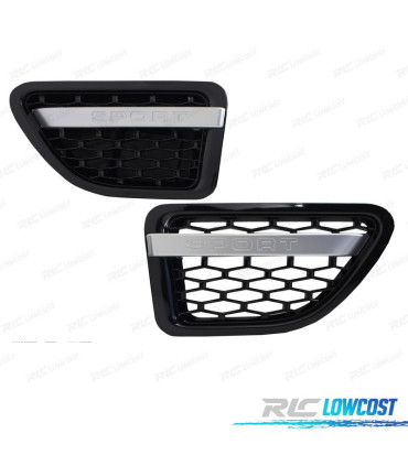 GRILLES LATÉRALES RANGE ROVER SPORT 09-13 LOOK AUTOBIOGRAPHY ALL BLACK EDITION