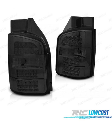 FEUX ARRIÈRE VOLKSWAGEN VW TRANSPORTER T5 2P 03-09 LOOK TUNING LED FUMÉ NOIR
