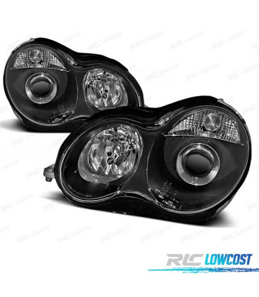 PHARES POUR MERCEDES CLASSE C W203 00-04 FOND NOIR