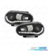 PHARES LED DAYLIGHT VOLKSWAGEN VW GOLF 4 NOIR + FOND CHROMÉ