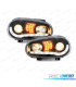 PHARES LED DAYLIGHT VOLKSWAGEN VW GOLF 4 NOIR + FOND CHROMÉ