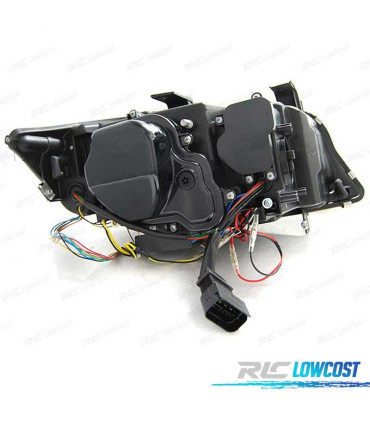 PHARES XÉNON AFS ANGEL EYES U 3D LED POUR BMW E90 E91 08-12 FOND CHROMÉ