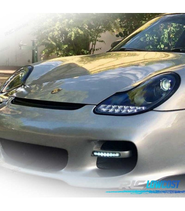 PHARES PORSCHE BOXSTER 986 CARRERA 911 996 96-04 DAYLIGHT LED NOIR