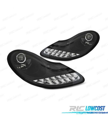 PHARES PORSCHE BOXSTER 986 CARRERA 911 996 96-04 DAYLIGHT LED NOIR