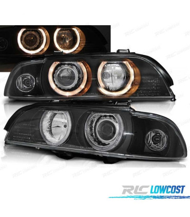 PHARES BMW E39 95-03 YEUX ANGE H7 H7 NOIR
