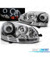 PHARES VOLKSWAGEN VW GOLF 5 03-09 ANGEL EYES CCFL CHROMÉ