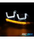 PHARES VOLKSWAGEN VW GOLF 7 12-17 U-TYPE DRL DYNAMIQUES NOIR
