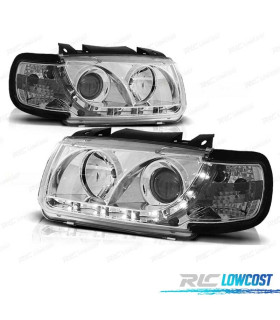 PHARES VOLKSWAGEN VW POLO 6N 94-99 HATCHBACK LED DAYLIGHT CHROMÉ