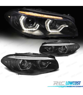 PHARES BMW F10 F11 10-13 XENON AFS 3D ANGEL EYES LED DRL DYNAMIQUE NOIR