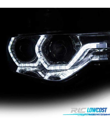 PHARES BMW F30 F31 11-15 XENON AFS ANGEL EYES LED DRL CHROMÉ ELECTRIQUE