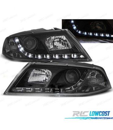 PHARES SKODA OCTAVIA 2 04-08 XENON LUMIÈRE DIURNE LED NOIR