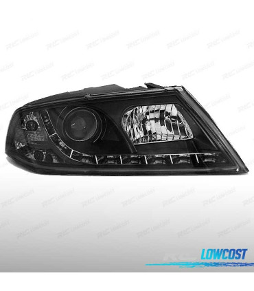 PHARES SKODA OCTAVIA 2 04-08 XENON LUMIÈRE DIURNE LED NOIR