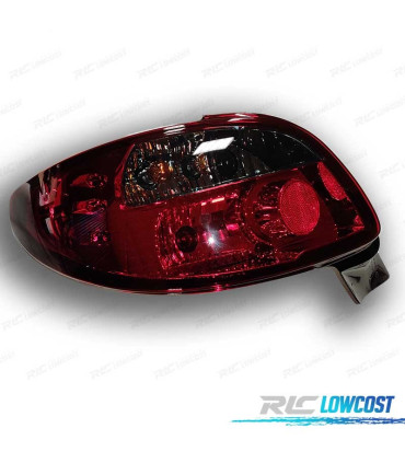 FEUX ARRIÈRE POUR PEUGEOT 206 98-09 ROUGE GRIS