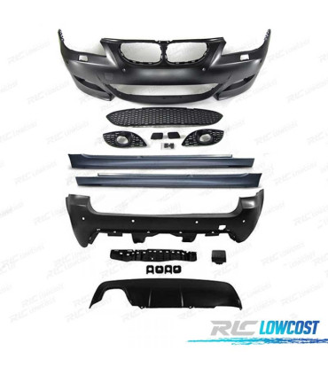 KIT CARROSSERIE BMW E61 TOURING 03-07 PDC + LAVE PHARES LOOK M5
