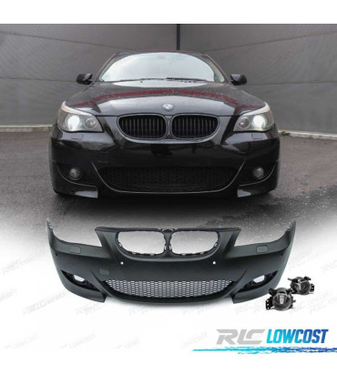 PARE CHOCS FRONTAL BMW E60 E61 03-07 LOOK M5 PDC+ ANTIBROUILLARD PDC