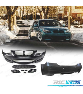 KIT PARE-CHOCS BMW E60 LOOK M5 03-07 AVEC LAVE PHARES