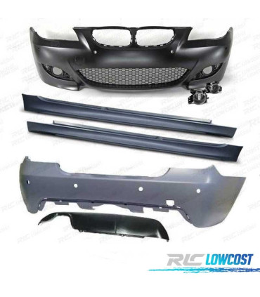 KIT CARROSSERIE BMW E60 03-07 PDC LAVE PHARES + ANTIBROUILLARD