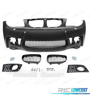 PARE-CHOCS AVANT BMW E81 E82 E87 E88 04-13 LOOK 1M PDC + GRILLES