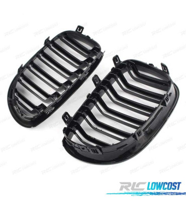 DOUBLE CALANDRE BMW E60 03-10 LOOK M5 NOIR BRILLANT