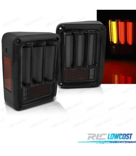 FEUX ARRIÈRE JEEP WRANGLER JK 07-18 LED BAR NOIR FUMÉ