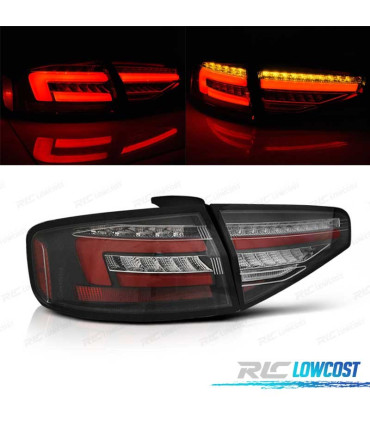 FEUX ARRIÈRE AUDI A4 B8 12-15 DYNAMIQUE LED BERLINE NOIR