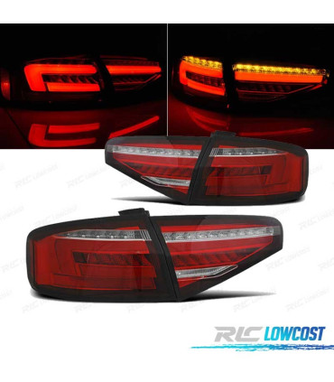 FEUX ARRIÈRE AUDI A4 B8 11-15 BERLINE LED DYNAMIQUE ROUGE BLANC