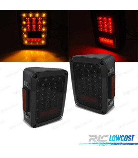 FEUX ARRIÈRE JEEP WRANGLER JK 07-18 LED FUMÉ