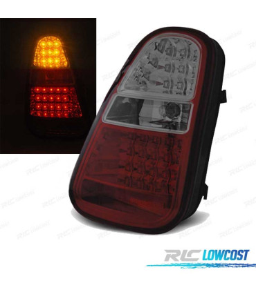 FEUX ARRIÈRE MINI COOPER R50 R52 R53 04-06 LED ROUGE FUMÉ