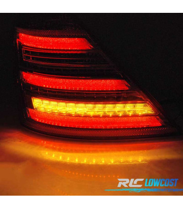 FEUX ARRIÈRE MERCEDES W221 CLASSE S LOOK W222 05-09 LED DYNAMIQUE ROUGE BLANC