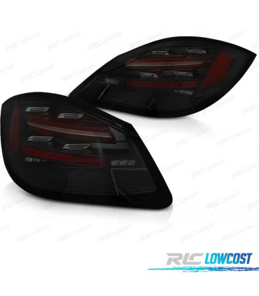 FEUX ARRIÈRE POUR PORSCHE BOXSTER CAYMAN 987 09-12 LED BAR DYNAMIQUE NOIR FUMÉ