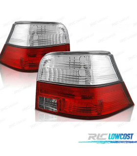 FEUX ARRIÈRE VOLKSWAGEN VW GOLF 4 HATCHBACK 97-03 ROUGE BLANC LEX