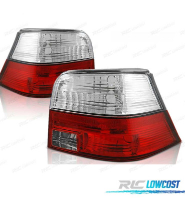 FEUX ARRIÈRE VOLKSWAGEN VW GOLF 4 HATCHBACK 97-03 ROUGE BLANC LEX