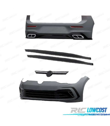 KIT CARROSSERIE VOLKSWAGEN VW GOLF VIII LOOK R LINE PARE CHOCS + BAS DE CAISSE