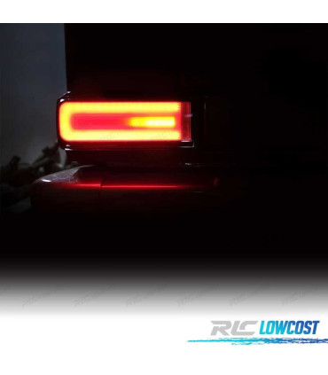 FEUX ARRIÈRE LED DYNAMIQUE MERCEDES CLASSE G W463 07-17 LOOK AMG G55 ROUGE FUMÉ